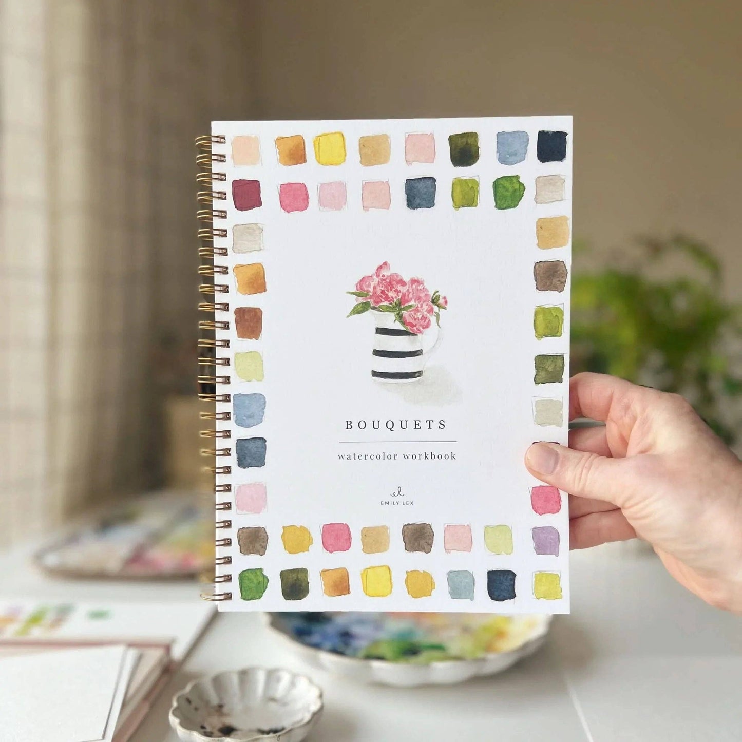 Aquarelverf werkboek - Bouquets- emily lex studio watercolor workbook