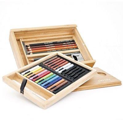 Conté a Paris schets set in bamboe kistje