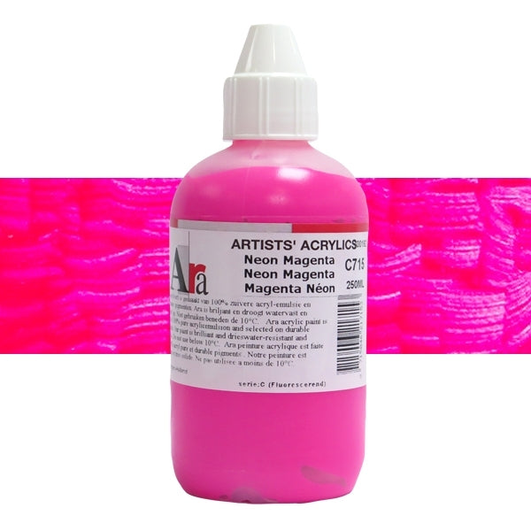 ARA 250ml C715 NEON MAGENTA Artists Acrylics