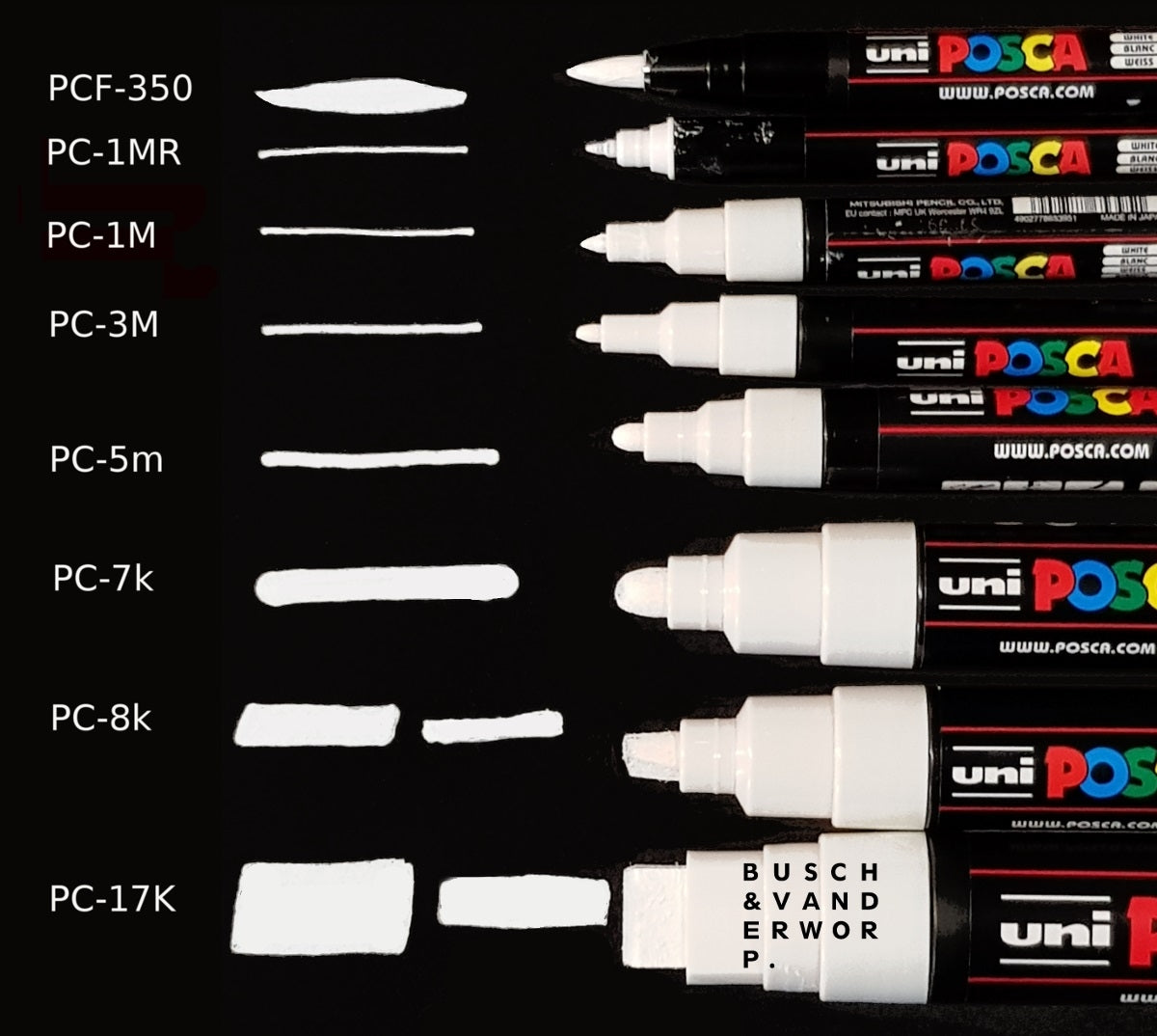 Posca verf stift PC1MR Groen Metaal