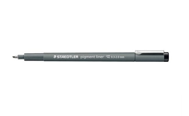 Staedtler Pigment Fineliner beitelpunt tip 0,3-2,0 mm