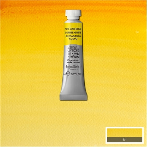 New Gamboge 5ml 267 S1 Artist's Aquarel Winsor & Newton