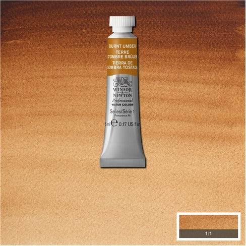Burnt Umber 5ml 076 S1 Artist's Aquarel Winsor & Newton