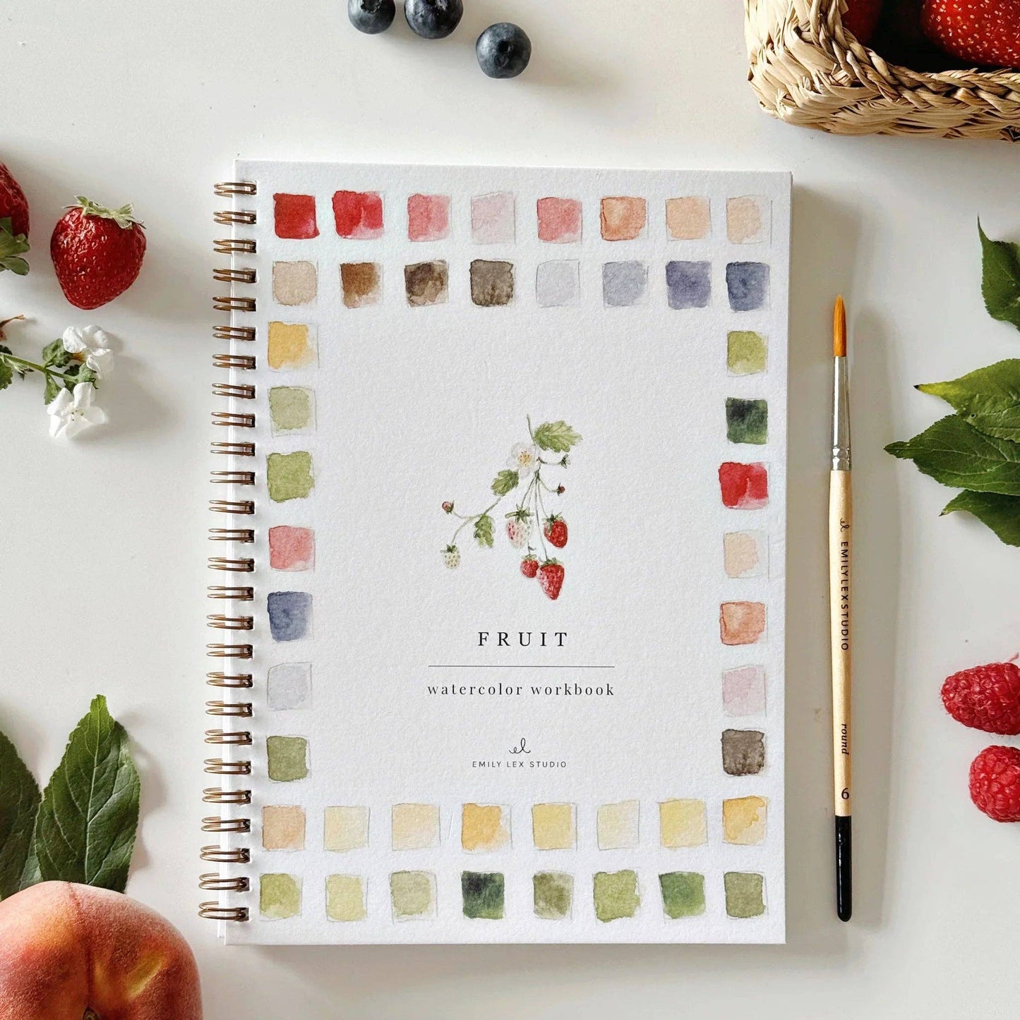 Aquarelverf werkboek - Fruit - emily lex studio watercolor workbook