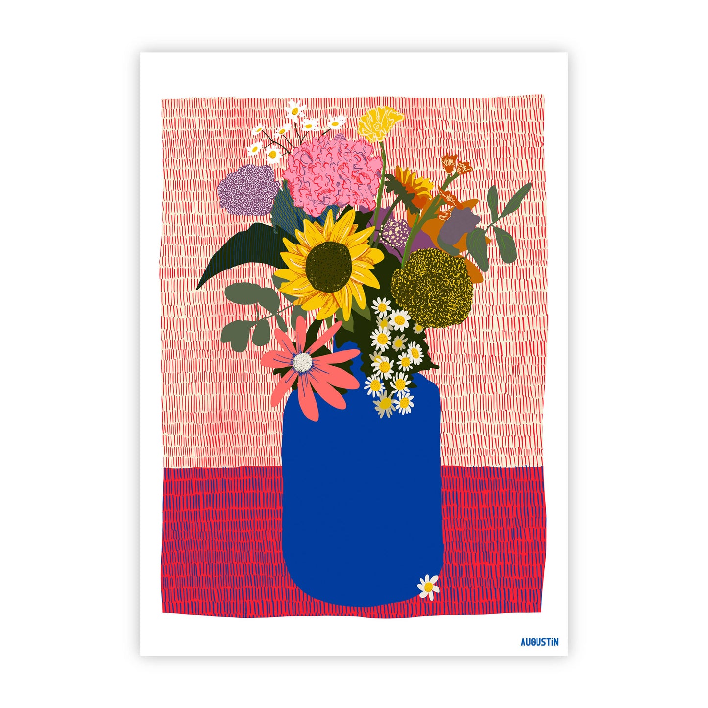 Het boeket - ansichtkaart  