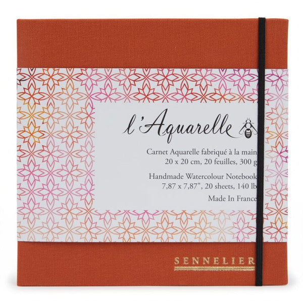 20x20 cm 300 gram Notebook Spiraal Watercolour  l'Aquarelle Sennelier