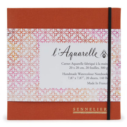 20x20 cm 300 gram Notebook Spiraal Watercolour  l'Aquarelle Sennelier