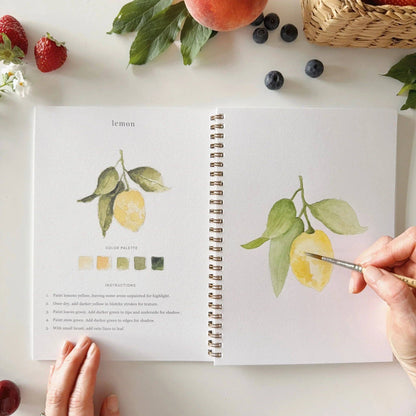 Aquarelverf werkboek - Fruit - emily lex studio watercolor workbook