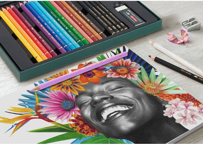 Faber-Castell tekenset - Polychromos en Pitt Grafiet Matt 50-delig