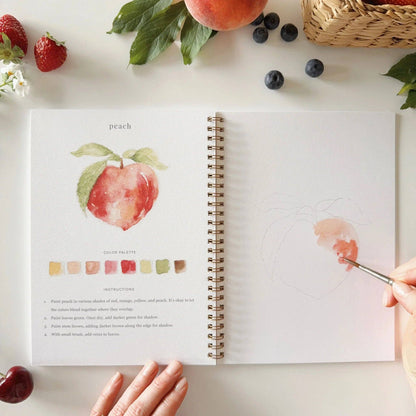 Aquarelverf werkboek - Fruit - emily lex studio watercolor workbook