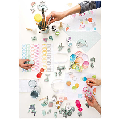 Foam stempelset alfabet 1 37 stuks Rico Design