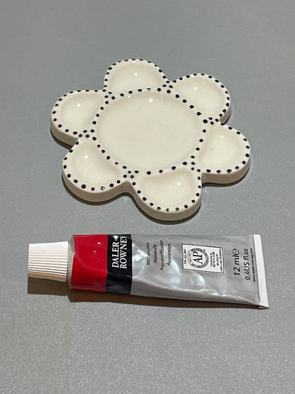 Porselein Rozet Palet, handgemaakt keramisch, aquarelpalet, Muddy Ceramic