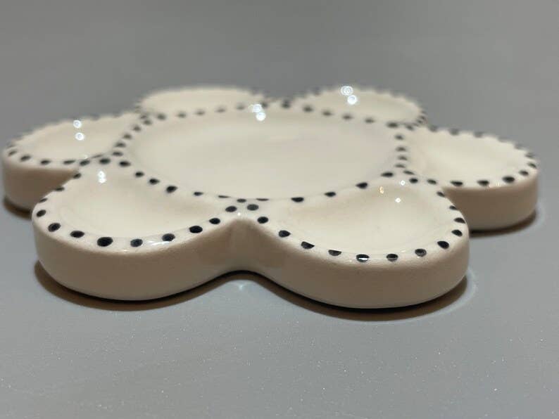 Porselein Rozet Palet, handgemaakt keramisch, aquarelpalet, Muddy Ceramic
