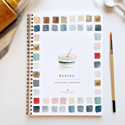 Aquarelverf werkboek - Bakken- emily lex studio watercolor workbook