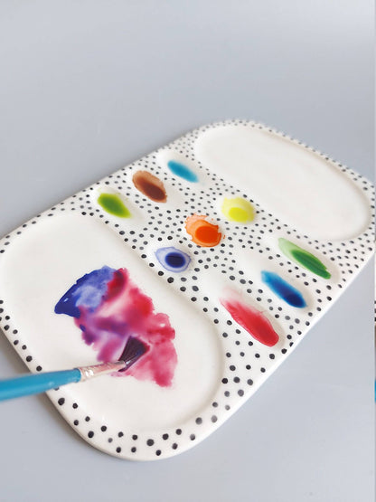 Artiestenset, Keramisch verfpalet, Aquarelpaletset Muddy Ceramic