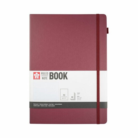 Dummy Bordeaux Rood A4 80 vellen lined Sakura