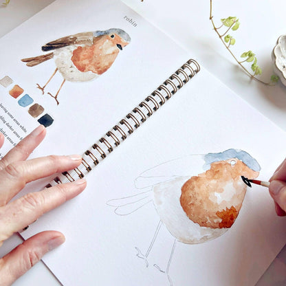Aquarelverf werkboek - Vogels - emily lex studio watercolor workbook