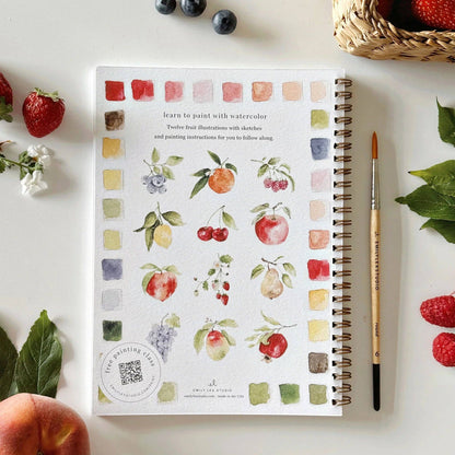 Aquarelverf werkboek - Fruit - emily lex studio watercolor workbook