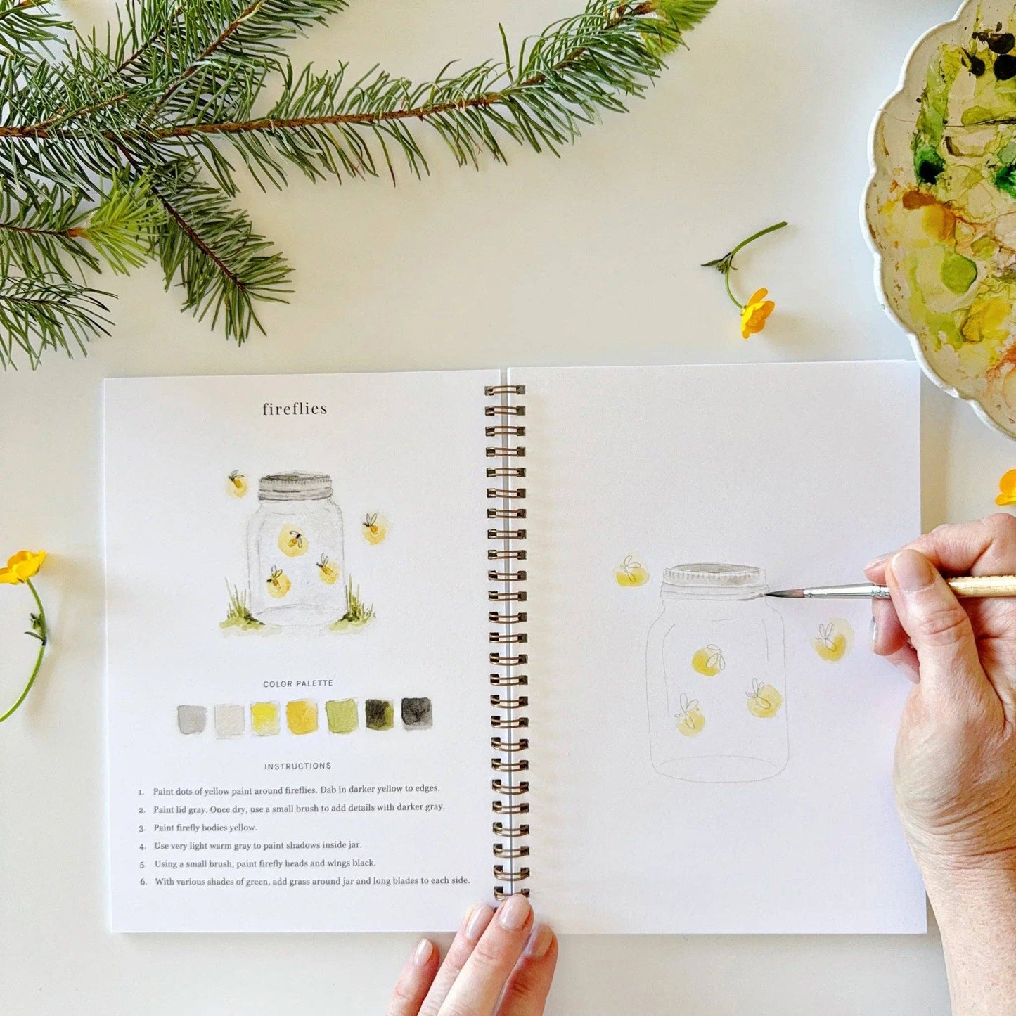 Aquarelverf werkboek - Camping - emily lex studio watercolor workbook