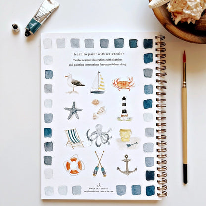 Aquarelverf werkboek - Seaside- emily lex studio watercolor workbook