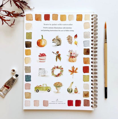 Aquarelverf werkboek - Autumn- emily lex studio watercolor workbook