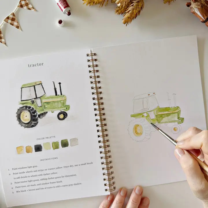Aquarelverf werkboek - Farm- emily lex studio watercolor workbook