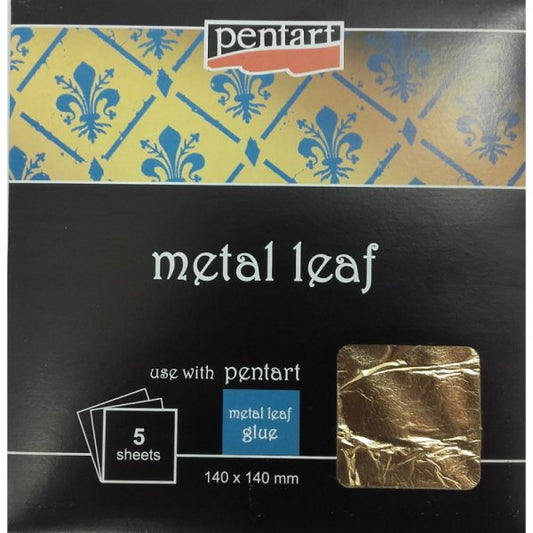 Bladgoud 5 vellen 14x14 cm