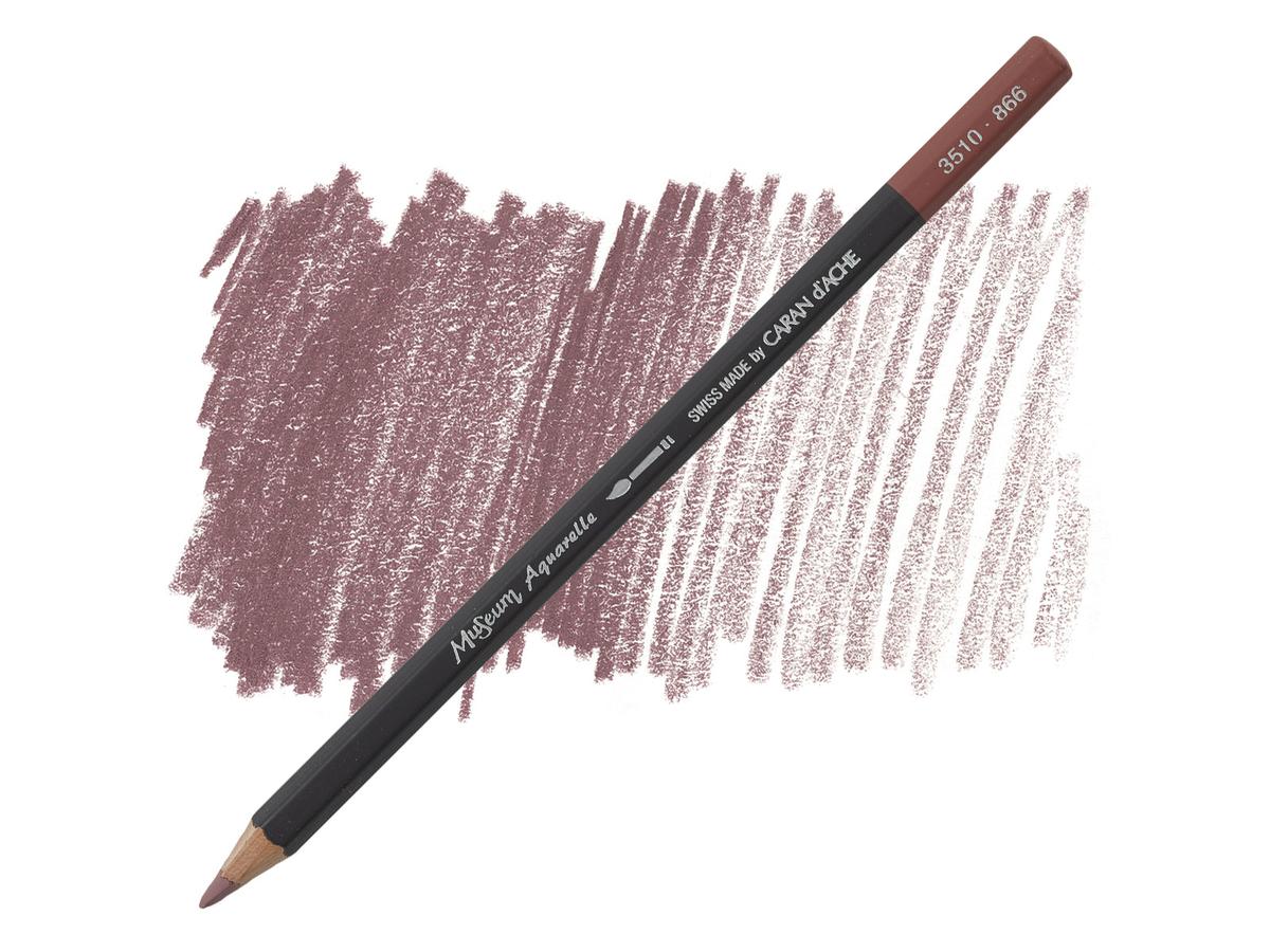 Burnt Sienna 50% 866 museum aquarel Caran D'Ache