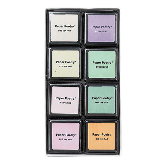 Mini Stempelkussen set 8 kleuren Paper Poetry