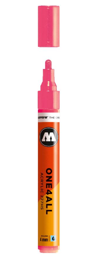 NEON RED FLUOR 227HS 4mm Molotow One4All Acryl Marker