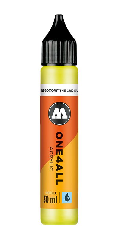 NEON YELLOW FLUORESCENT Acryl Inkt Refill 30ml Molotow One4All Acrylic