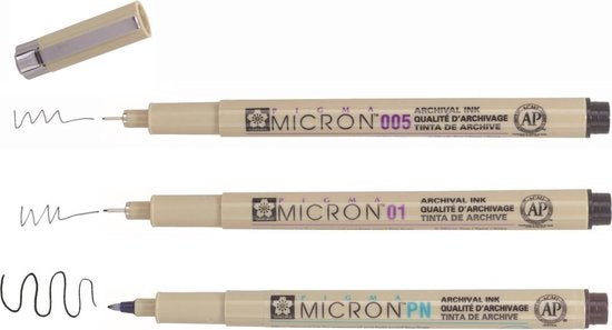 PIGMA Micron 3 Set Fineliners 005 01 PN