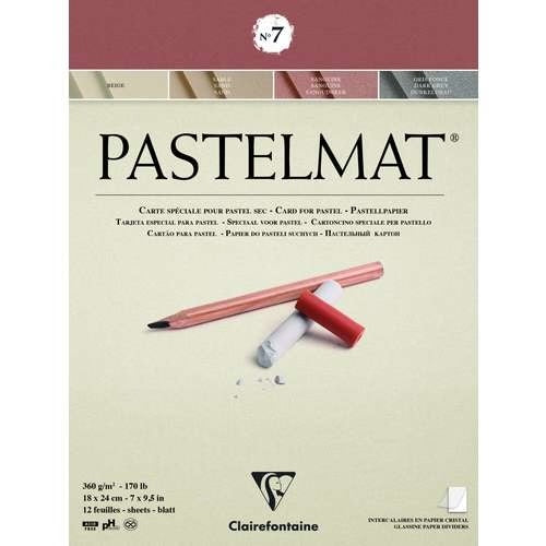 Pastelmat No. 7 beige 360gr 18x24 Clairefontaine Gekleurd Pastelpapier