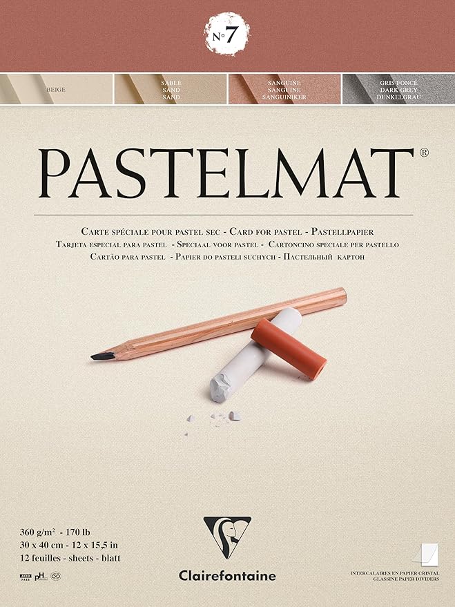 Pastelmat No. 7 beige  360gr 24x30 Clairefontaine Gekleurd Pastelpapier