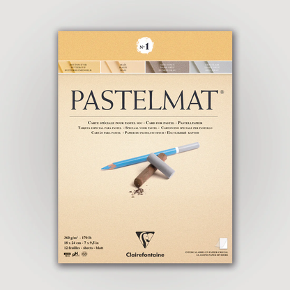 Pastelmat No. 1 (Creme/grijs) 360gr 18x24 Clairefontaine Gekleurd Pastelpapier