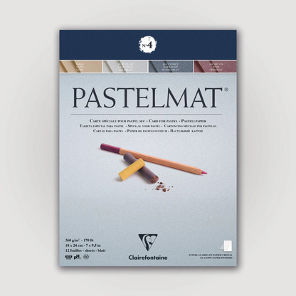 Pastelmat No. 4 (Blauw) 360gr 18x24 Clairefontaine Gekleurd Pastelpapier
