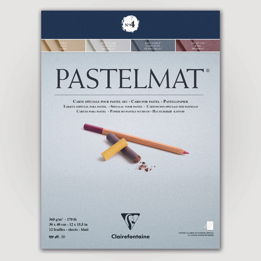 Pastelmat No. 4 (Blauw) 360gr 30x40 Clairefontaine Gekleurd Pastelpapier