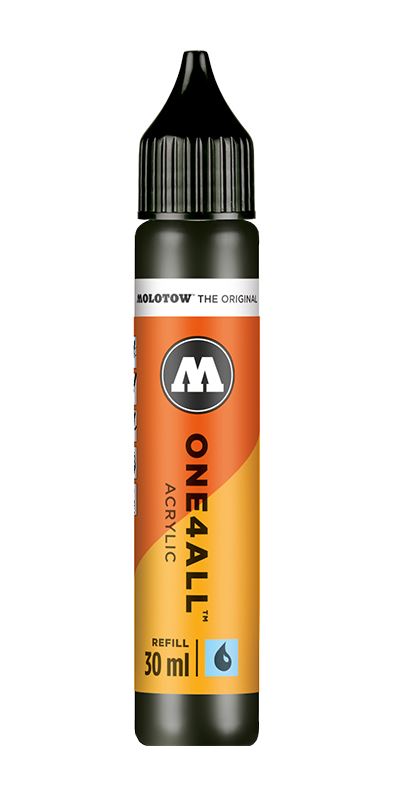 SIGNAL BLACK Acryl Inkt Refill 30ml Molotow One4All Acrylic
