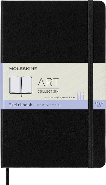 Schetsboekje Zwart 13x21cm Moleskine Art collectie