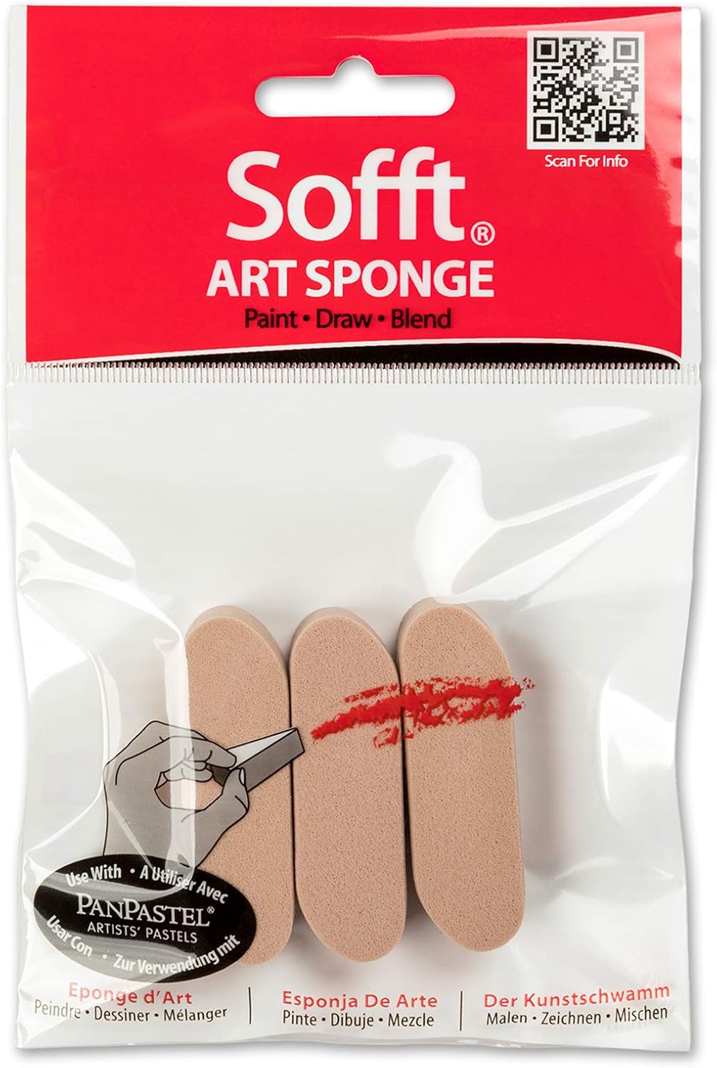 Sofft Tool Art Sponge Bar Round (3) PanPastel Softtools