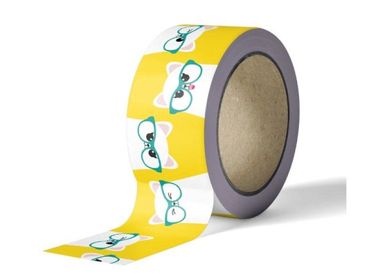 Washi tape  kat met bril 15 x 10mm studio inktvis