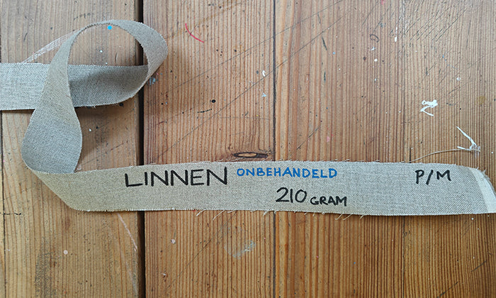 Linnen doek op rol professionele kwaliteit ongeprepareerd (2.1mx10m)