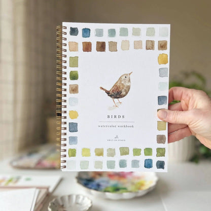 Aquarelverf werkboek - Vogels - emily lex studio watercolor workbook