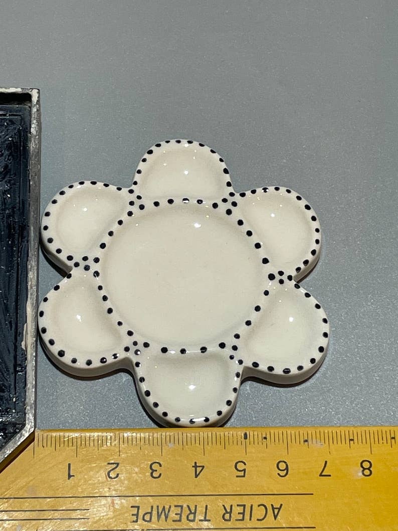 Porselein Rozet Palet, handgemaakt keramisch, aquarelpalet, Muddy Ceramic