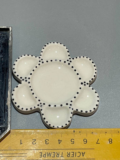 Porselein Rozet Palet, handgemaakt keramisch, aquarelpalet, Muddy Ceramic