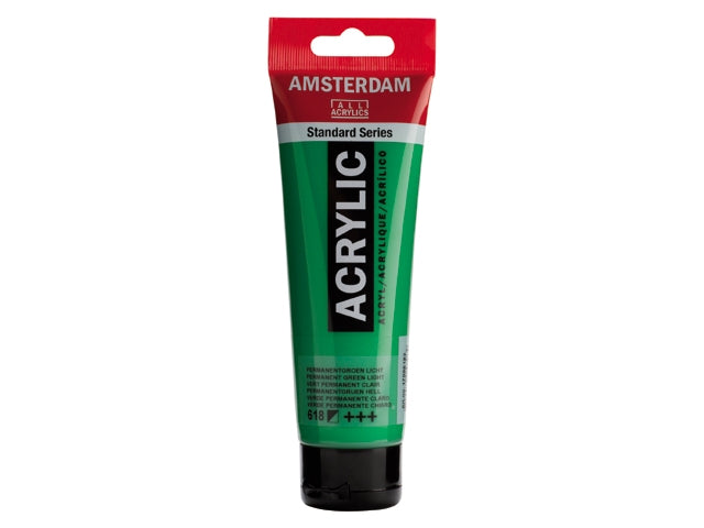 618 Permanent groen Licht 120 ml Tube Acrylverf Amsterdam