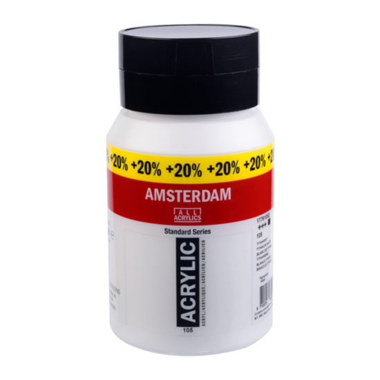 Amsterdam Acryl 500ml (+20%) 105 Titaanwit