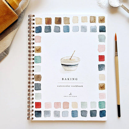 Aquarelverf werkboek - Baking - emily lex studio watercolor workbook