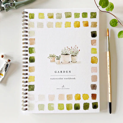 Aquarelverf werkboek - Garden - emily lex studio watercolor workbook