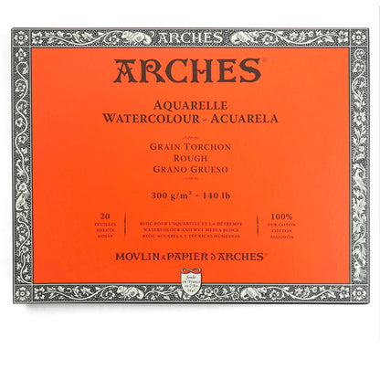 Grof 300 gr 20x26 Blok 4 zijdig verlijmd Aquarelpapier Arches